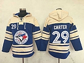 Toronto Blue Jays #29 Joe Carter Blue Sawyer Hooded Sweatshirt Stitched NHL Hoodie,baseball caps,new era cap wholesale,wholesale hats