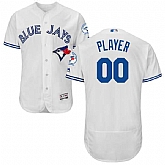 Toronto Blue Jays Customized Majestic Flexbase Collection 40th Anniversary Patch Stitched Baseball WEM Jersey - White,baseball caps,new era cap wholesale,wholesale hats