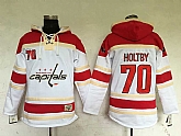 Washington Capitals #70 Braden Holtby White Sawyer Hooded Sweatshirt Stitched NHL Hoodie,baseball caps,new era cap wholesale,wholesale hats