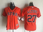 Women Houston Astros #27 Jose Altuve Orange New Cool Base Stitched Baseball Jersey,baseball caps,new era cap wholesale,wholesale hats