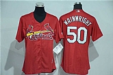 Women St. Louis Cardinals #50 Adam Wainwright Red New Cool Base Stitched Baseball Jersey,baseball caps,new era cap wholesale,wholesale hats