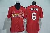 Women St. Louis Cardinals #6 Stan Musial Red New Cool Base Stitched Baseball Jersey,baseball caps,new era cap wholesale,wholesale hats