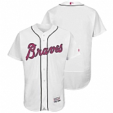 Atlanta Braves Customized Men's White Home 2016 Mother's Day Flexbase Collection Stitched Baseball Jersey,baseball caps,new era cap wholesale,wholesale hats