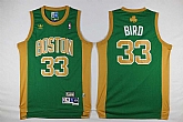 Boston Celtics #33 Larry Bird Green-Gold Swingman Stitched NBA Jersey,baseball caps,new era cap wholesale,wholesale hats