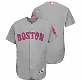 Boston Red Sox Customized Men's Gray Road 2016 Mother's Day Flexbase Collection Stitched Baseball Jersey,baseball caps,new era cap wholesale,wholesale hats