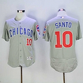 Chicago Cubs #10 Ron Santo Mitchell And Ness Gray Flexbase Collection Stitched Jersey,baseball caps,new era cap wholesale,wholesale hats