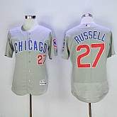 Chicago Cubs #27 Addison Russell Mitchell And Ness Gray Flexbase Collection Stitched Jersey,baseball caps,new era cap wholesale,wholesale hats