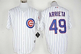 Chicago Cubs #49 Jake Arrieta White New Cool Base Stitched MLB Jersey,baseball caps,new era cap wholesale,wholesale hats