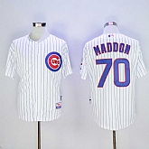 Chicago Cubs #70 Joe Maddon White (Blue Strip) Stitched Baseball Jersey,baseball caps,new era cap wholesale,wholesale hats