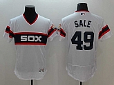 Chicago White Sox #49 Chris Sale Mitchell And Ness 1983 White Flexbase Collection Stitched Jersey,baseball caps,new era cap wholesale,wholesale hats