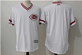 Cincinnati Reds Customized Men's Mitchell And Ness White 2016 Flexbase Authentic Collection Stitched Baseball Jersey,baseball caps,new era cap wholesale,wholesale hats