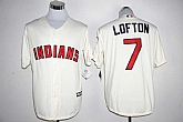 Cleveland Indians #7 Kenny Lofton Cream New Cool Base Stitched Baseball Jersey,baseball caps,new era cap wholesale,wholesale hats