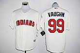 Cleveland Indians #99 Ricky Vaughn Cream New Cool Base Stitched Baseball Jersey,baseball caps,new era cap wholesale,wholesale hats