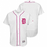 Detroit Tigers Customized Men's White Home 2016 Mother's Day Flexbase Collection Stitched Baseball Jersey,baseball caps,new era cap wholesale,wholesale hats