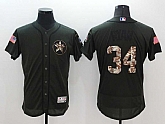 Houston Astros #34 Nolan Ryan Green Salute To Service Flexbase Collection Stitched Baseball Jersey,baseball caps,new era cap wholesale,wholesale hats