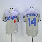 Los Angeles Dodgers #14 Enrique Hernandez Gray 2016 Flexbase Collection Stitched Baseball Jersey,baseball caps,new era cap wholesale,wholesale hats