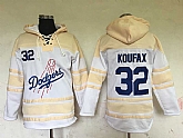 Los Angeles Dodgers #32 Sandy Koufax Cream Sawyer Hooded Sweatshirt Stitched NHL Hoodie,baseball caps,new era cap wholesale,wholesale hats
