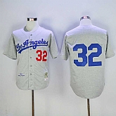 Los Angeles Dodgers #32 Sandy Koufax Mitchell And Ness 1963 Gray Stitched Baseball Jersey,baseball caps,new era cap wholesale,wholesale hats