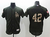 Los Angeles Dodgers #42 Jackie Robinson Green Salute To Service Flexbase Collection Stitched Baseball Jersey,baseball caps,new era cap wholesale,wholesale hats