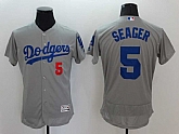 Los Angeles Dodgers #5 Corey Seager Gray 2016 Flexbase Collection Stitched Baseball Jersey,baseball caps,new era cap wholesale,wholesale hats
