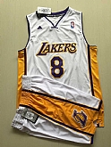 Los Angeles Lakers #8 Kobe Bryant White Throwback The City A Set Stitched NBA Jersey,baseball caps,new era cap wholesale,wholesale hats