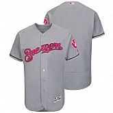 Milwaukee Brewers Customized Men's Gray Road 2016 Mother's Day Flexbase Collection Stitched Baseball Jersey,baseball caps,new era cap wholesale,wholesale hats