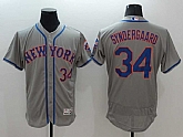 New York Mets #34 Noah Syndergaard Gray 2016 Flexbase Collection Stitched Baseball Jersey,baseball caps,new era cap wholesale,wholesale hats