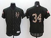 New York Mets #34 Noah Syndergaard Green Salute To Service Flexbase Collection Stitched Baseball Jersey,baseball caps,new era cap wholesale,wholesale hats