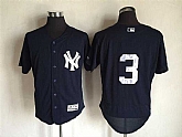New York Yankees #3 Babe Ruth Navy Blue (No Name) 2016 Flexbase Collection Stitched Baseball Jersey,baseball caps,new era cap wholesale,wholesale hats