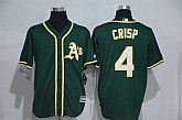 Oakland Athletics #4 Coco Crisp Green New Cool Base Stitched Baseball Jersey,baseball caps,new era cap wholesale,wholesale hats