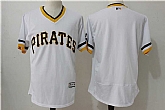 Pittsburgh Pirates Customized Men's Mitchell And Ness White Flexbase Collection Stitched Jersey,baseball caps,new era cap wholesale,wholesale hats