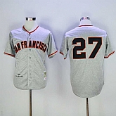 San Francisco Giants #27 Juan Marichal Mitchell And Ness 1962 Gray Stitched Baseball Jersey,baseball caps,new era cap wholesale,wholesale hats