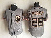 San Francisco Giants #28 Buster Posey Gray 2016 Flexbase Collection Stitched Baseball Jersey,baseball caps,new era cap wholesale,wholesale hats