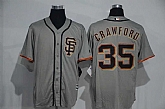 San Francisco Giants #35 Brandon Crawford Gray New Cool Base Stitched Baseball Jersey,baseball caps,new era cap wholesale,wholesale hats