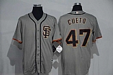 San Francisco Giants #47 Johnny Cueto Gray New Cool Base Stitched Baseball Jersey,baseball caps,new era cap wholesale,wholesale hats