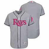Tampa Bay Rays Customized Men's Gray Road 2016 Mother's Day Flexbase Collection Stitched Baseball Jersey,baseball caps,new era cap wholesale,wholesale hats