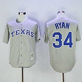 Texas Rangers #34 Nolan Ryan Mitchell And Ness Gray Stitched Baseball Jersey,baseball caps,new era cap wholesale,wholesale hats