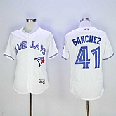 Toronto Blue Jays #41 Sanchez White 2016 Flexbase Collection Stitched Baseball Jersey,baseball caps,new era cap wholesale,wholesale hats