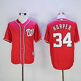 Washington Nationals #34 Bryce Harper Red New Cool Base Stitched Baseball Jersey,baseball caps,new era cap wholesale,wholesale hats