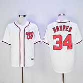 Washington Nationals #34 Bryce Harper White New Cool Base Stitched Baseball Jersey,baseball caps,new era cap wholesale,wholesale hats
