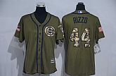 Women Chicago Cubs #44 Anthony Rizzo Green Salute to Service Stitched Baseball Jersey,baseball caps,new era cap wholesale,wholesale hats