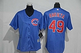 Women Chicago Cubs #49 Jake Arrieta Blue New Cool Base Stitched Baseball Jersey,baseball caps,new era cap wholesale,wholesale hats