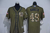 Women Chicago Cubs #49 Jake Arrieta Green Salute to Service Stitched Baseball Jersey,baseball caps,new era cap wholesale,wholesale hats