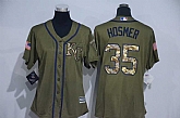 Women Kansas City Royals #35 Eric Hosmer Green Salute to Service Stitched Baseball Jersey,baseball caps,new era cap wholesale,wholesale hats