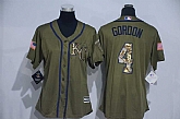 Women Kansas City Royals #4 Alex Gordon Green Salute to Service Stitched Baseball Jersey,baseball caps,new era cap wholesale,wholesale hats