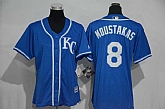 Women Kansas City Royals #8 Mike Moustakas Blue New Cool Base Stitched MLB Jersey,baseball caps,new era cap wholesale,wholesale hats