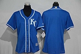 Women Kansas City Royals Blank Blue New Cool Base Stitched MLB Jersey,baseball caps,new era cap wholesale,wholesale hats