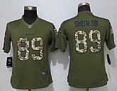 Women Limited Nike Baltimore Ravens #89 Smith sr Green Salute To Service Stitched NFL Jersey,baseball caps,new era cap wholesale,wholesale hats