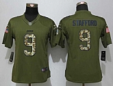 Women Limited Nike Detroit Lions #9 Stafford Green Salute To Service Stitched NFL Jersey,baseball caps,new era cap wholesale,wholesale hats