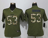Women Limited Nike San Francisco 49ers #53 Bowman Green Salute To Service Stitched NFL Jersey,baseball caps,new era cap wholesale,wholesale hats